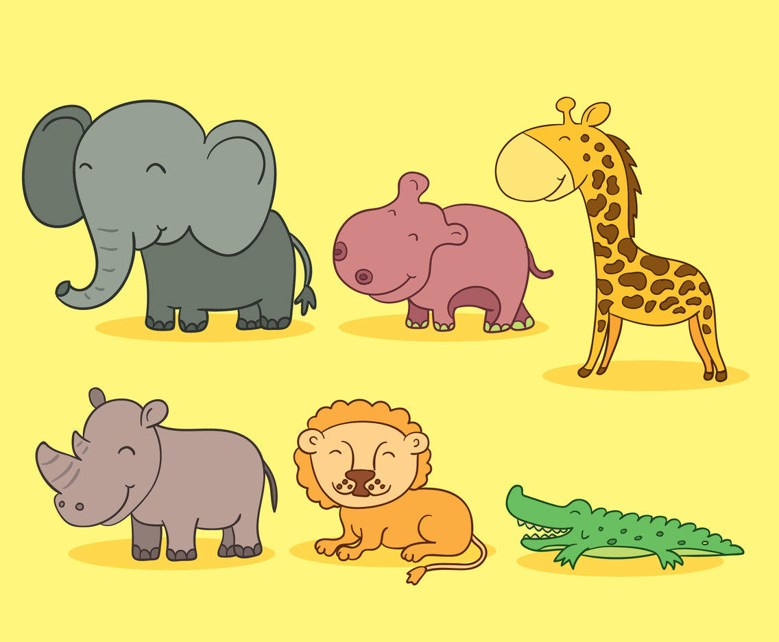 1136x936 Hand Drawn Baby Animal Vector Vector Art Graphics