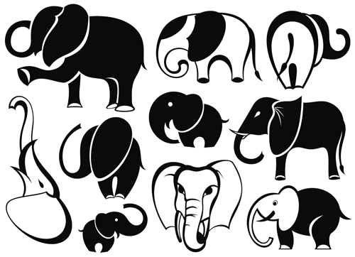 500x362 Lovely Animals Vector Silhouettes Free Download