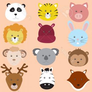 300x300 Baby Shower Cute Safari Animals Set Of Animal Vector Cqrecords