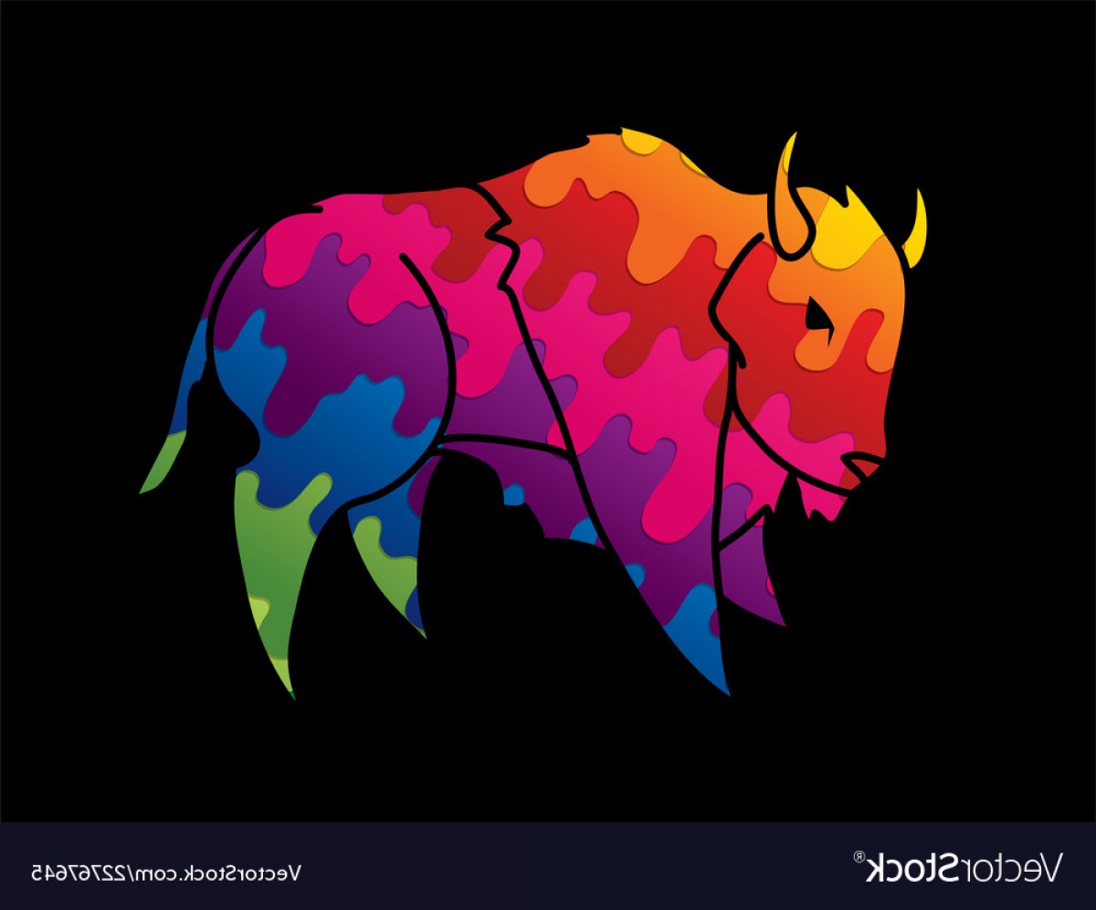 1200x996 Bison Vector Graphic Studiogrfx