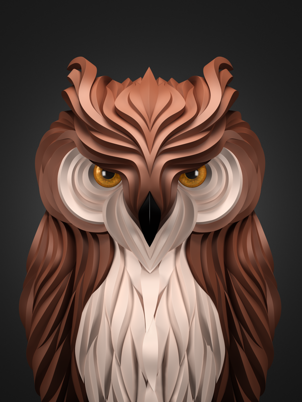 600x800 Owl Vector Animal Digitalart Io