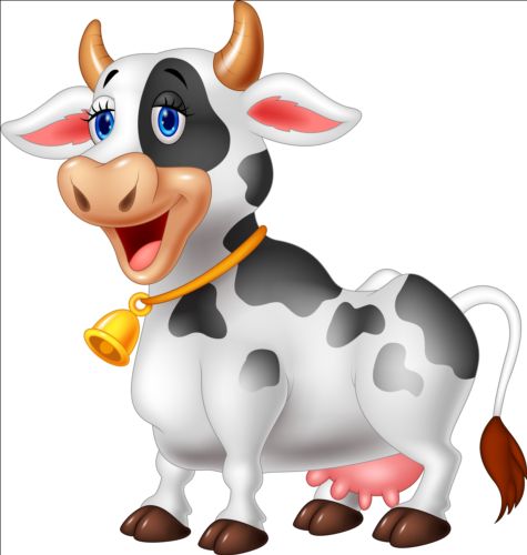 475x500 Cartoon Cow Cute Vector Free Download