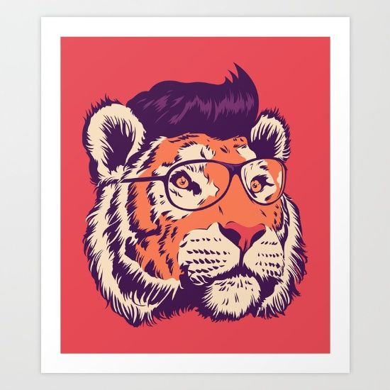 550x550 Tiger, Illustration, Vector, Popart, Hipster, Cute, Fun, Wild