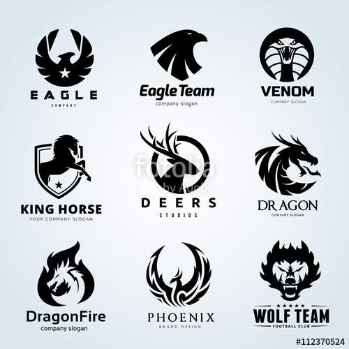 500x500 Animal Logo Collection Animal Logo Set Eagle Logo Snake Logo
