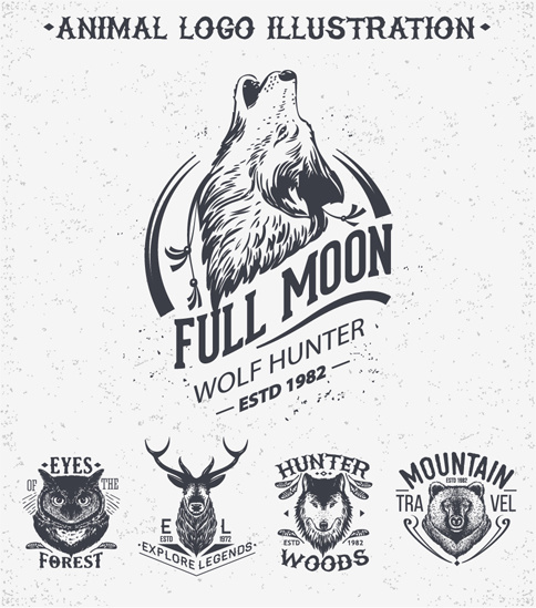 484x549 Animal Logo Illustration Vintage Vector Free Vector