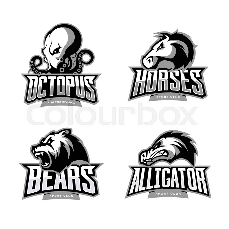 800x800 Furious Octopus, Horse, Bear And Stock Vector Colourbox
