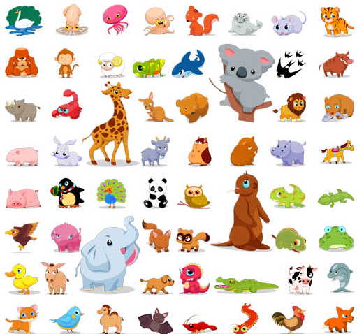 511x478 Cartoon Animals Vector Free Download