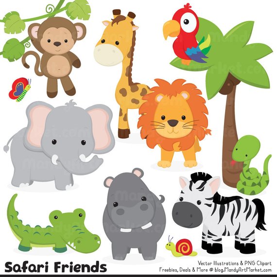570x570 Cute Jungle Animal Clipart