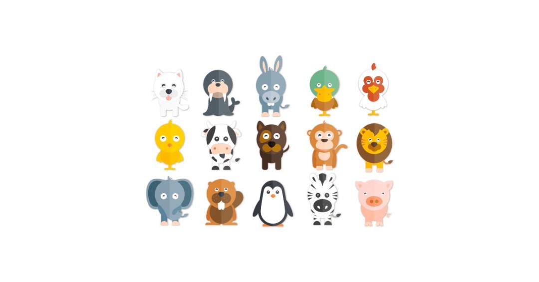1080x565 Happy Animals Illustrations Free Vector And Png The Graphic Cave