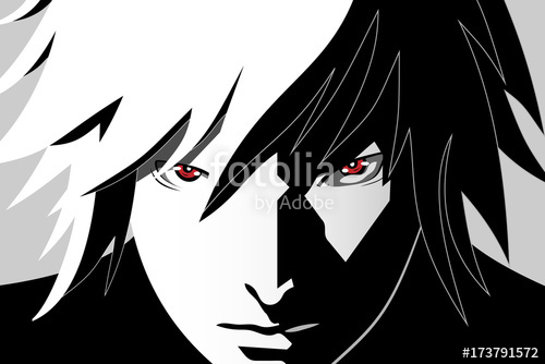500x334 Anime Eyes Red Eyes On Black And White Background Anime Face