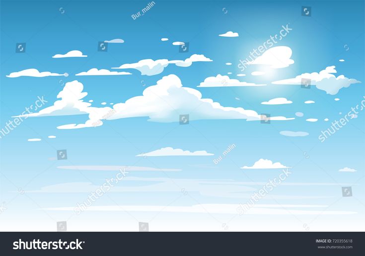 735x516 Vector Blue Vector Blue Sky Clouds Anime Clean Style Background