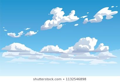 409x280 Vector Blue Cloudy Sky Anime Clean Style Background Design Idee