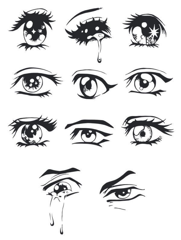 600x797 Hand Drawn Eye Vector Material Creative Flow In Drawings
