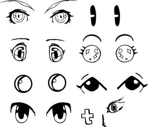 300x258 Vector Art Anime Eyes