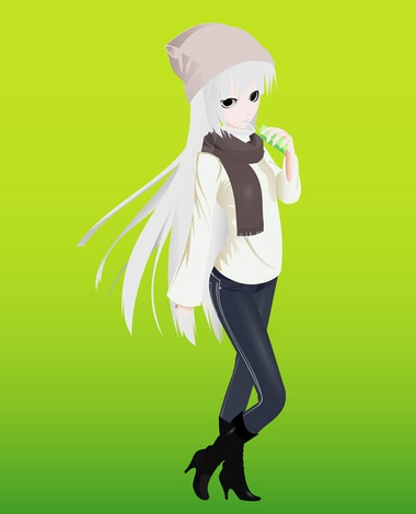 Pretty Anime Girl Vector Free Download 380x470 Pretty Anime Girl Vector Free Download
