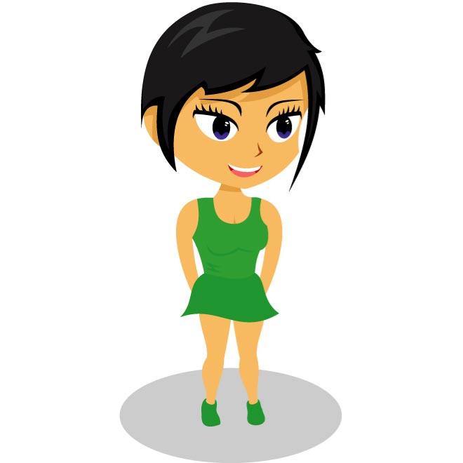 Young Anime Girl Vector Graphics 660x660 Young Anime Girl Vector Graphics