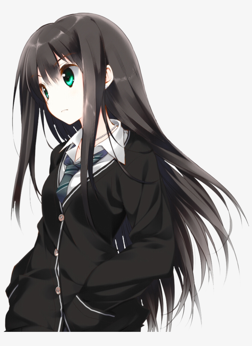 Anime Girl With Black Hair Vector 820x1125 Anime Girl With Black Hair Vector