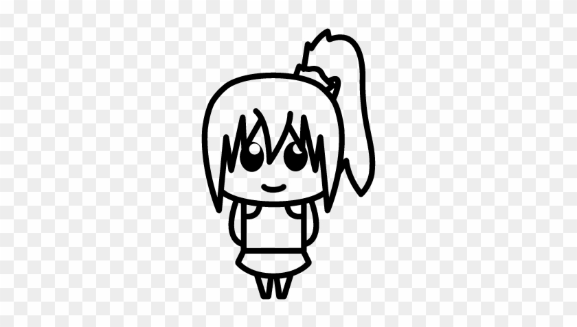 Anime Girl With Ponytail Vector 840x477 Anime Girl With Ponytail Vector