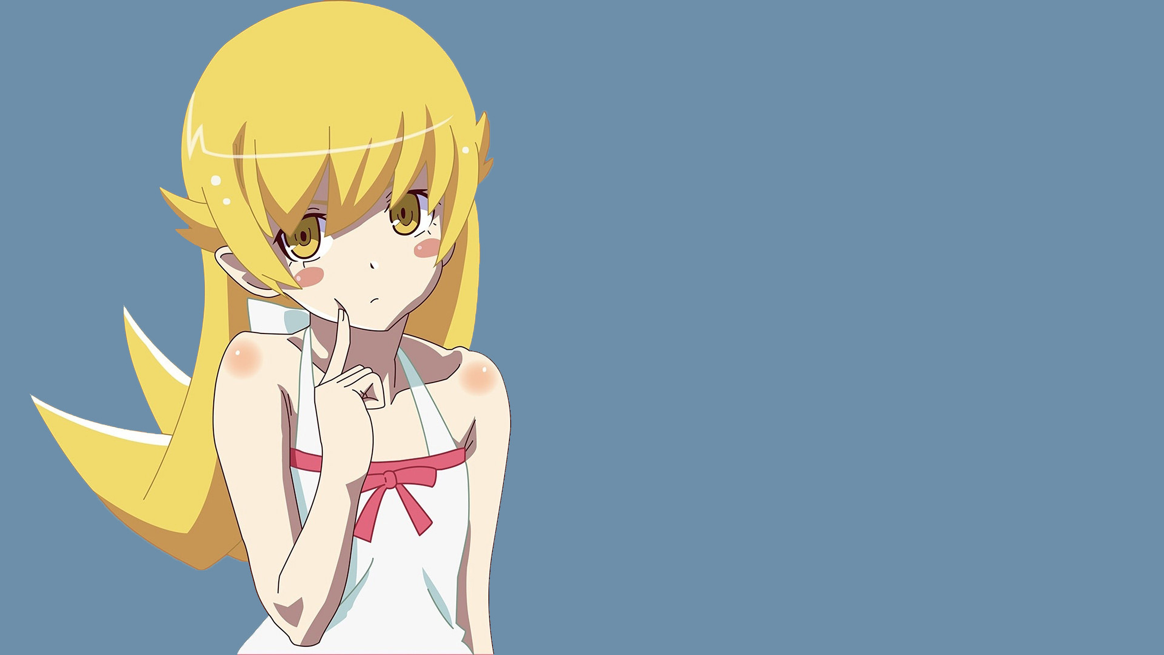 3840x2160 Anime Anime Girls Oshino Shinobu Long Hair