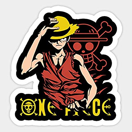 425x425 One Piece Monkey D Luffy, Vector Anime Sticker