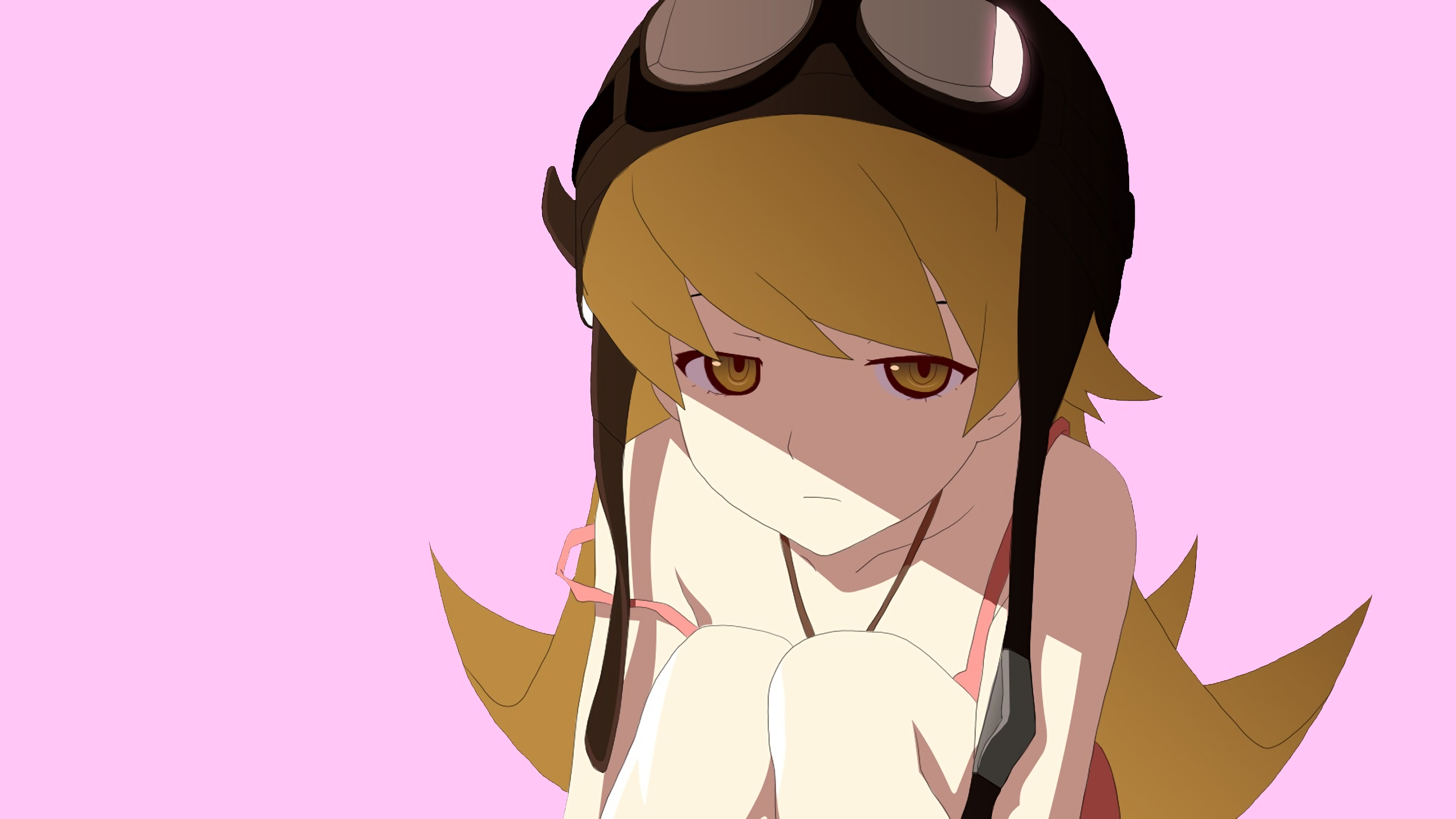 3840x2160 Anime, Anime Girls, Oshino Shinobu, Long Hair, Blonde, Vector Art