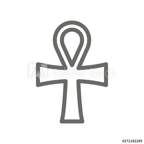 500x500 Ankh Symbol Vector Icon Spiritual Concept Vector Illustration