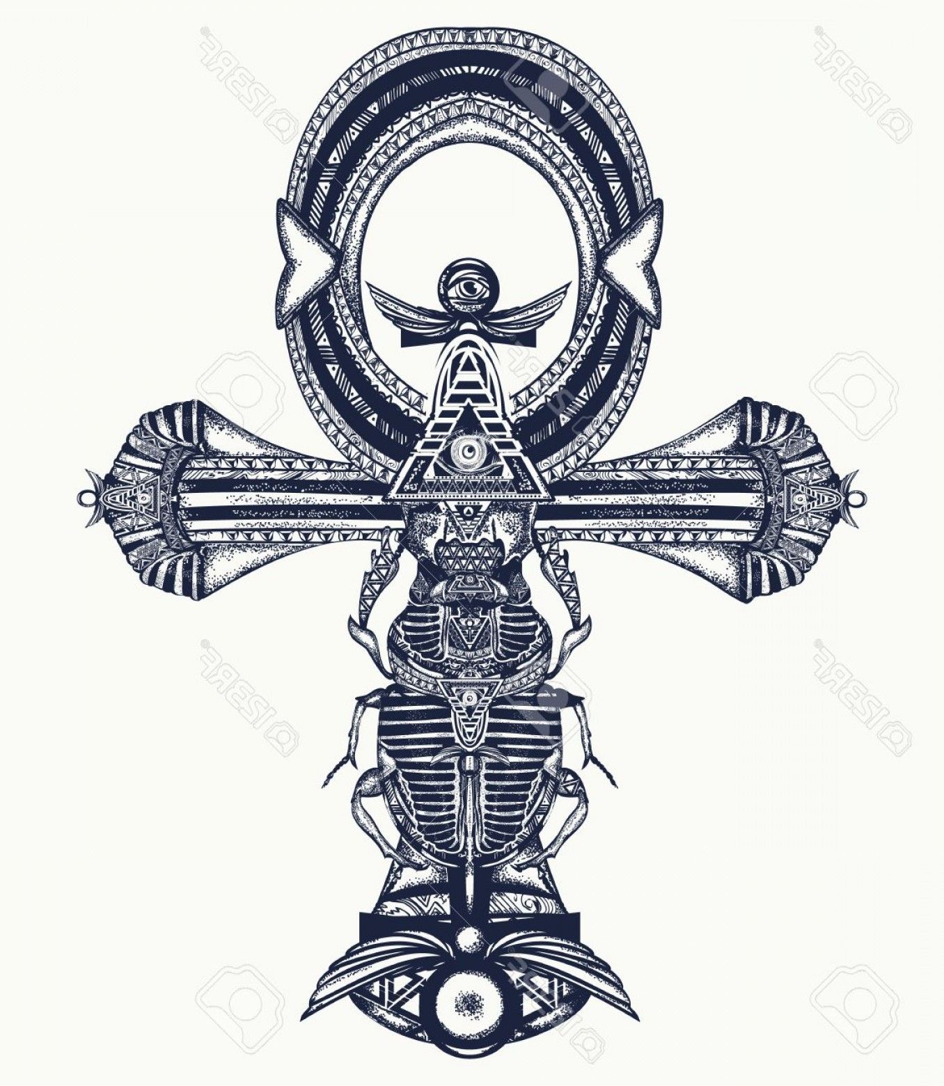 1356x1560 Gothic Ankh Vector Drawing Photostock Vector Ankh Tattoo Ancient