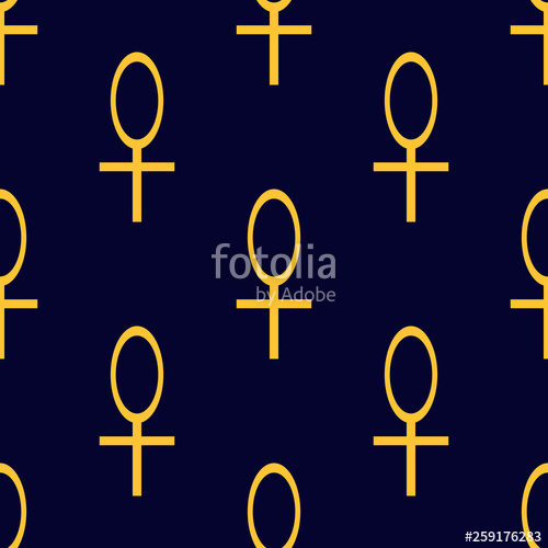 500x500 Seamless Pattern With Ankh Vector Illustration Stock Image