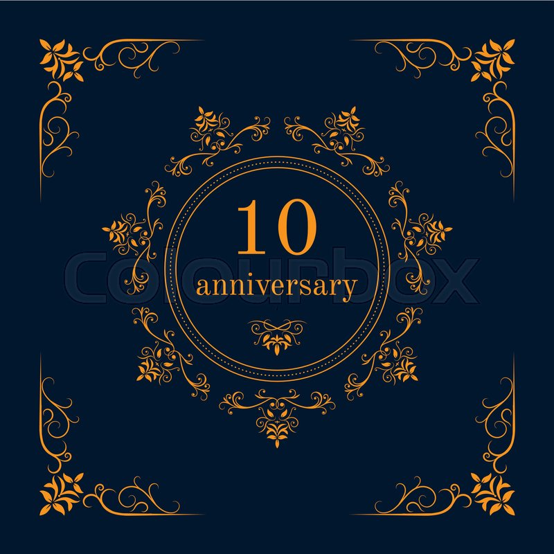 800x800 Year Anniversary Celebration Card, Stock Vector Colourbox