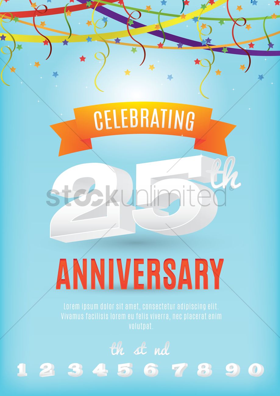 919x1300 Anniversary Background Vector Image