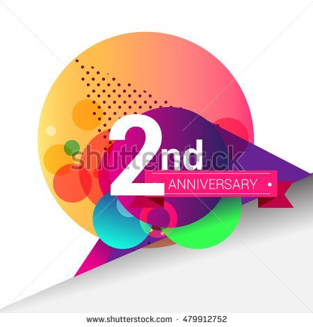 450x470 Anniversary Logo, Colorful Geometric Background Vector Design