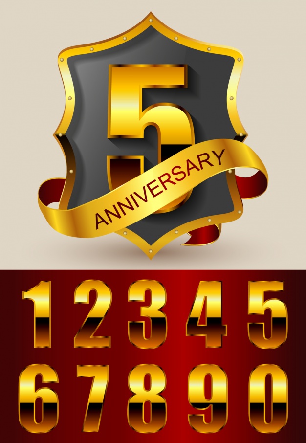 626x906 Anniversary Badge Design Vector Free Download
