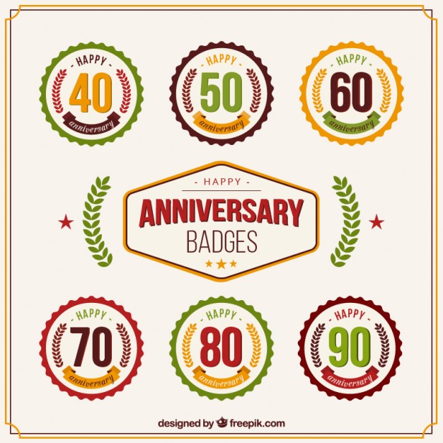 626x626 Flat Anniversary Badge Collection Free Vectors Ui Download