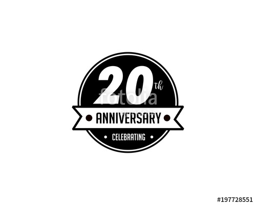 500x400 Twenty Year Anniversary Badge Stock Image And Royalty Free Vector