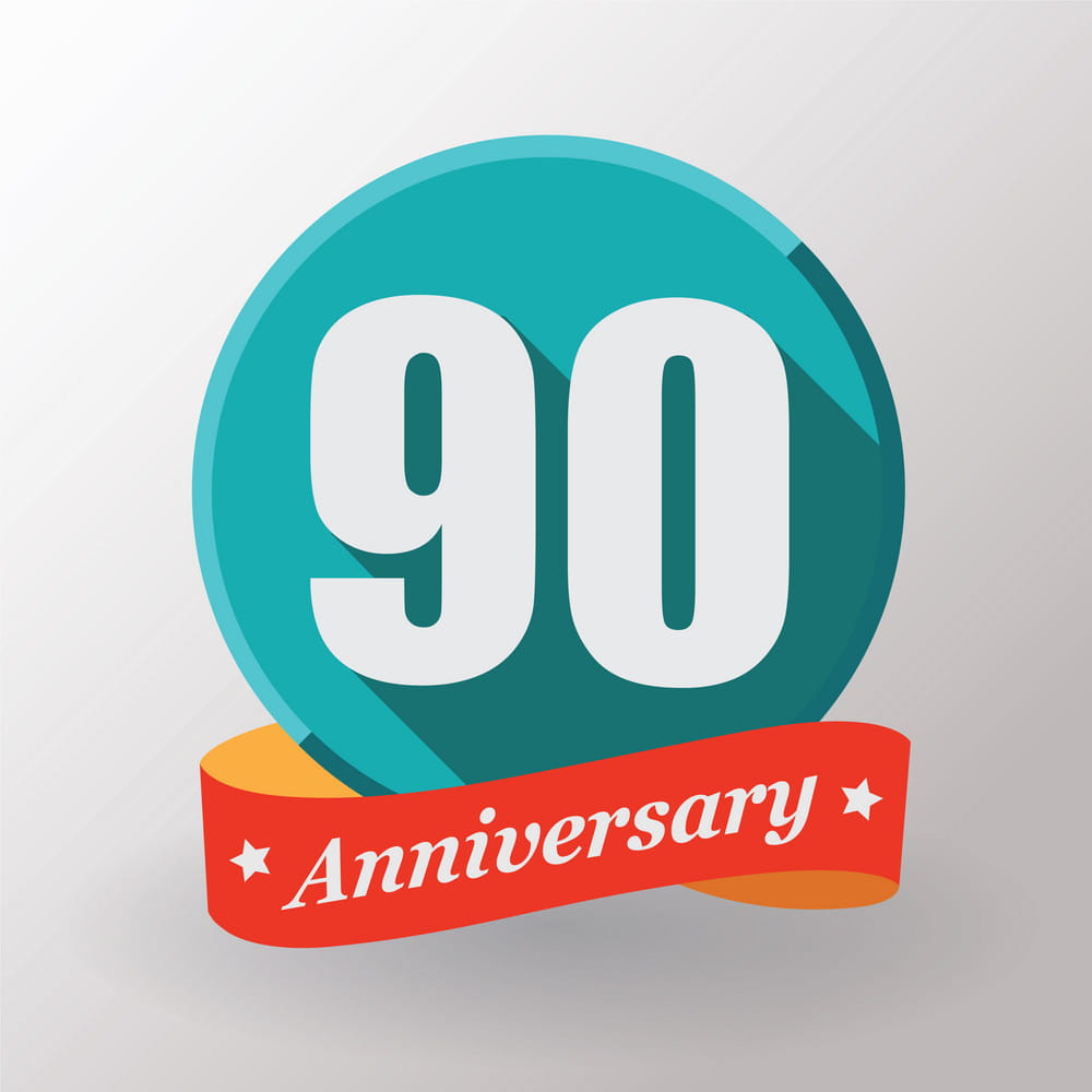 1000x1000 Anniversary Label With Ribbon Vector Free