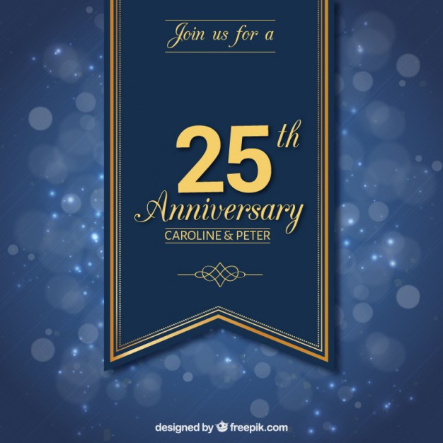 626x626 Twenty Fifth Anniversary Ribbon Vector Free Download