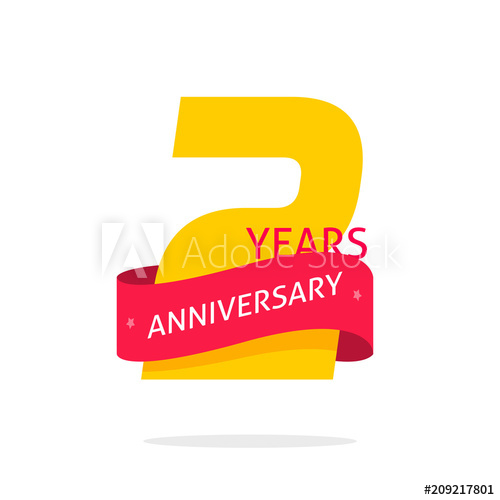 500x500 Years Anniversary Logo Template Isolated On White, Number