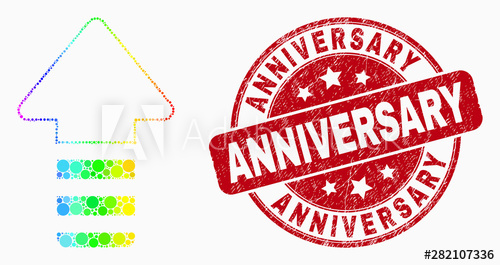 500x265 Pixelated Spectral Update Arrow Mosaic Icon And Anniversary