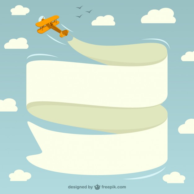 626x626 Retro Announcement Airplane Free Vector