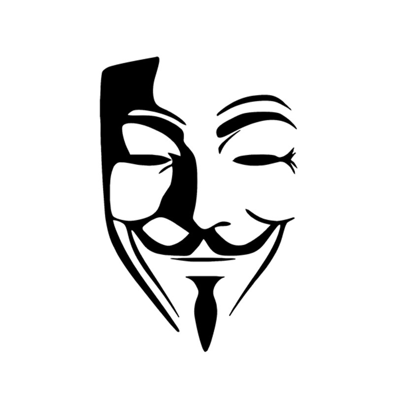 800x800 Hotmeini Anonymous Mask Vinyl Car Stickers And Decals Jdm