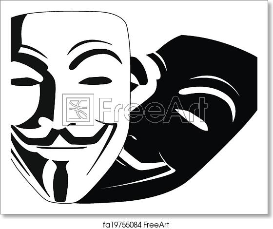 560x470 Free Art Print Of White Mask Anonymous Vector White Isolated Mask