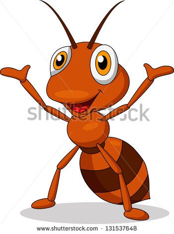 Cute Ant Cartoon Waving 351x470 Cute Ant Cartoon Waving
