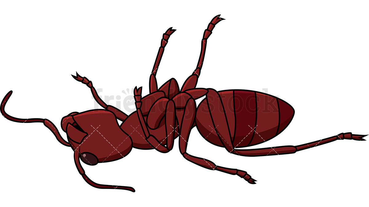 Dead Red Ant Cartoon Vector Clipart 1200x675 Dead Red Ant Cartoon Vector Clipart
