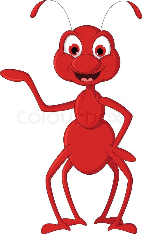 Red Ant Cartoon Presenting Stock Vector Colourbox 486x800 Red Ant Cartoon Presenting Stock Vector Colourbox