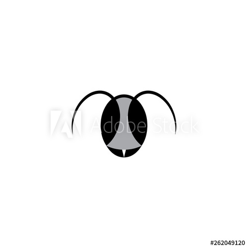 500x500 Ant Head Logo Vector Icon Symbol Design
