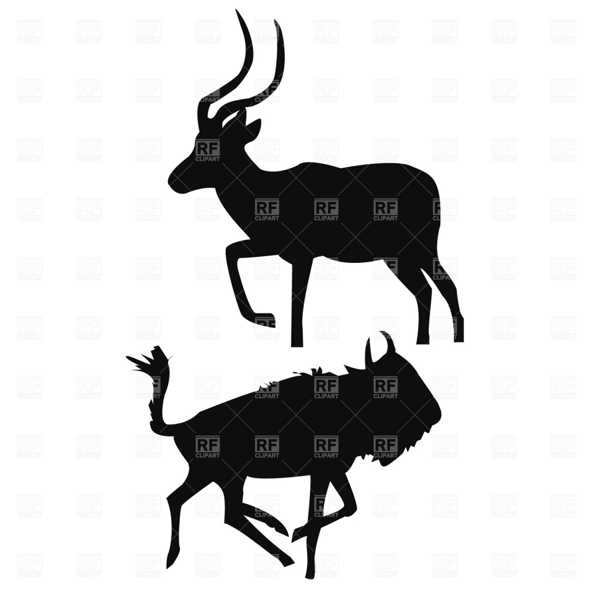 1200x1200 Antelope Silhouette Vector Image Of Plants And Animals Prague