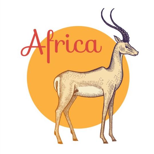 539x539 Africa Antelope Vector Free Download