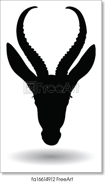 335x580 Free Art Print Of Antelope Head Antelope Head Silhouette Vector