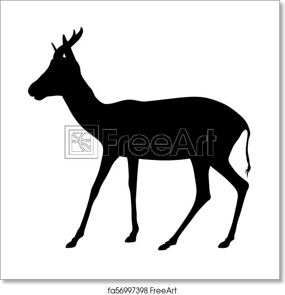 561x581 Free Art Print Of Antelope Abstract Vector Illustration