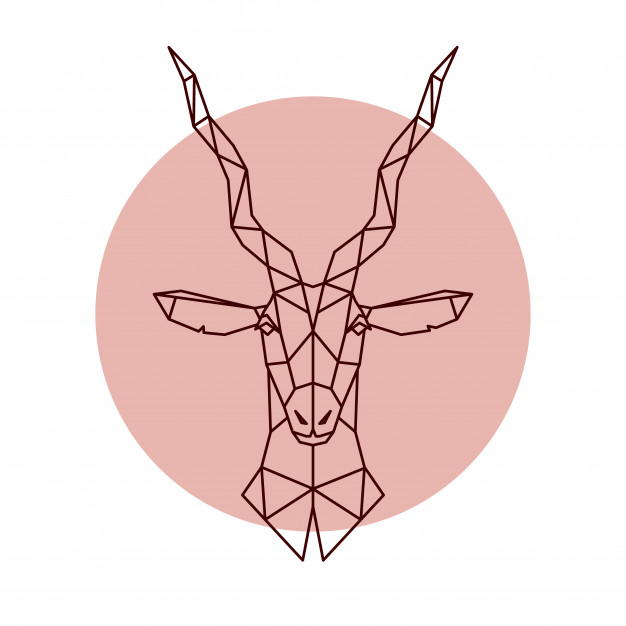 626x626 Geometric Head Of Antelope Vector Premium Download
